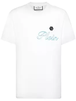 Футболка из хлопка с логотипом Philipp Plein, белый