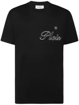 Футболка из хлопка с логотипом Philipp Plein, черный