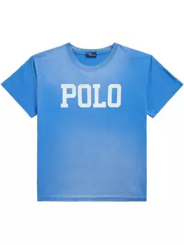Футболка из хлопка с логотипом Polo Ralph Lauren, синий