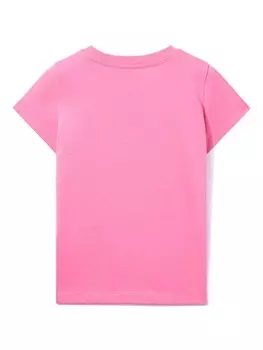 Футболка из хлопка с логотипом PUCCI Junior, розовый