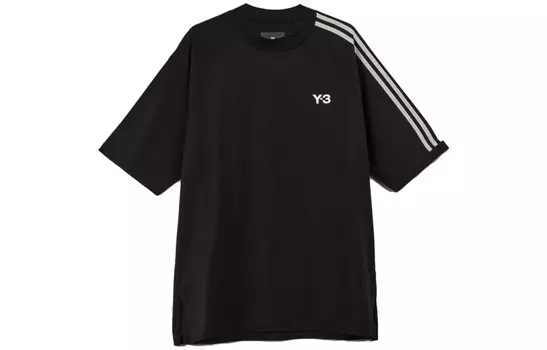 Футболка из хлопка с логотипом Y-3, черный