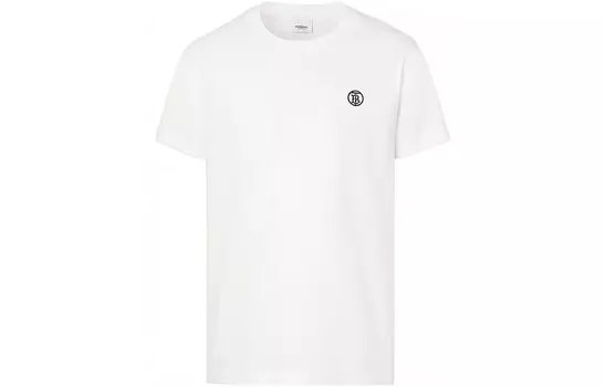 Футболка из хлопка с монограммой Burberry, белый