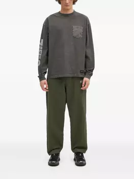 Футболка из хлопка с надписью «Neighborhood», серый