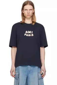 Футболка из хлопка с нашивкой «Ami Paris»