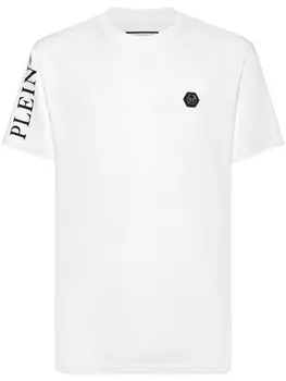 Футболка из хлопка с нашивкой-логотипом Philipp Plein, белый