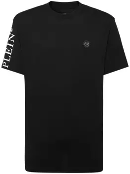 Футболка из хлопка с нашивкой-логотипом Philipp Plein, черный