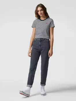 Футболка из хлопка с полосатым узором Levi's, черный