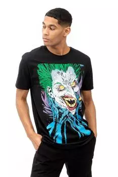 Футболка из хлопка с придушенным узором DC Comics, черный