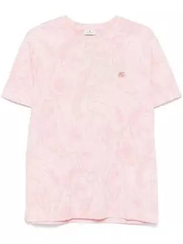 Футболка из хлопка с принтом ETRO, розовый