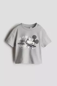 Футболка из хлопка с принтом H&M, мультиколор