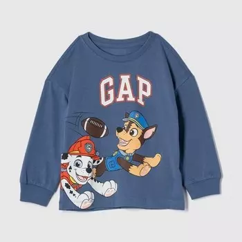 Футболка из хлопка с принтом и логотипом щенячьего патруля Gap, синий