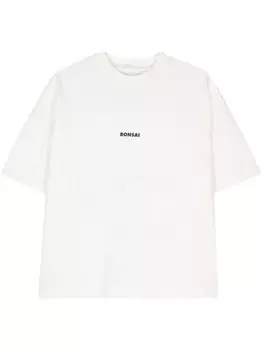 Футболка из хлопка с принтом логотипа Bonsai, белый