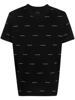 Футболка из хлопка с принтом логотипа Givenchy 4G, черный