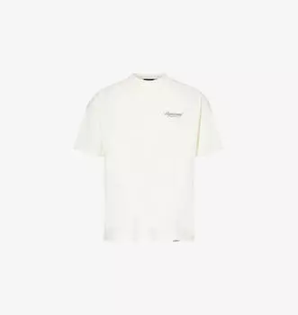 Футболка из хлопка с принтом логотипа Represent, белый