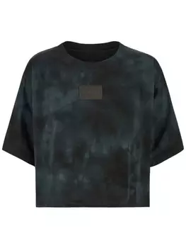 Футболка из хлопка с принтом MM6 Maison Margiela, черный