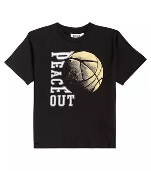 Футболка из хлопка с принтом riley Molo, черный