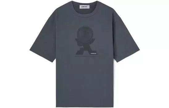 Футболка из хлопка с принтом Sound Graphic AMBUSH, серый