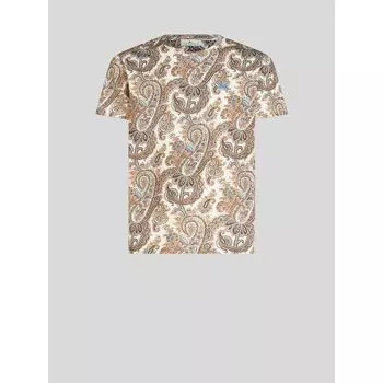 ФУТБОЛКА ИЗ ХЛОПКА С УЗОРОМ ПЕЙСЛИ ETRO, белый