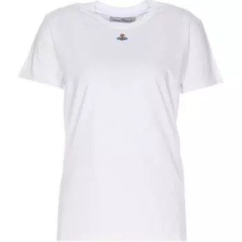 Футболка из хлопка с вышитым логотипом Orb Vivienne Westwood, белый