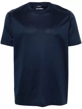 Футболка из хлопка с вышитым логотипом Paul & Shark, синий