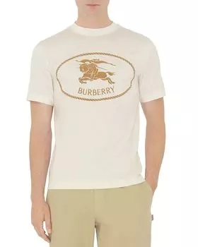 Футболка из хлопка Seth Knight Stamp Burberry, белый