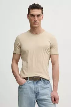 Футболка из хлопка Sisley, бежевый