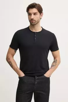 Футболка из хлопка Sisley, черный