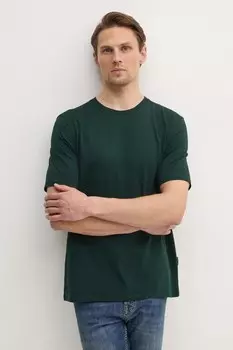 Футболка из хлопка Sisley, зеленый