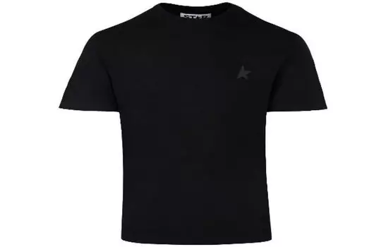 Футболка из хлопка со звездным принтом Golden Goose, черный