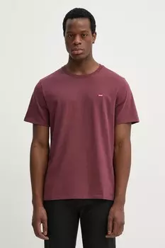 Футболка из хлопка SS ORIGINAL HM TEE Levi'S, бордовый