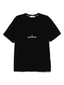 Футболка из хлопка Stone Island, черный