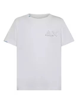 Футболка из хлопка Sun 68 Kids, белый