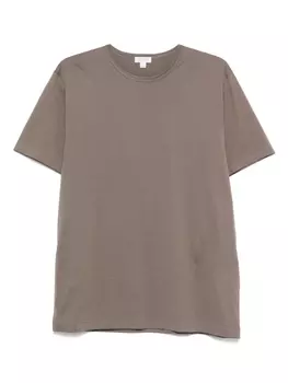 Футболка из хлопка Sunspel, коричневый