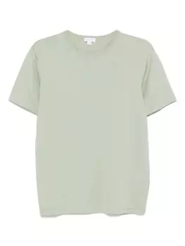 Футболка из хлопка Sunspel, зеленый