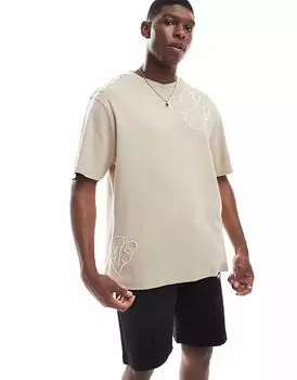 Футболка из хлопка Threadbare 200 GSM с вышитым камнем