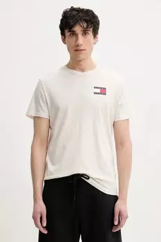 Футболка из хлопка Tommy Jeans, бежевый
