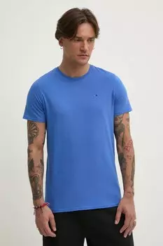 Футболка из хлопка Tommy Jeans, фиолетовый