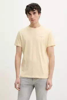 Футболка из хлопка Tommy Jeans, желтый