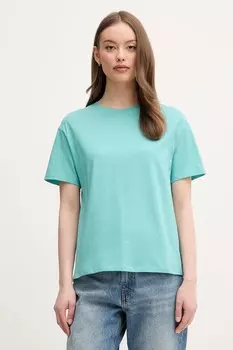 Футболка из хлопка United Colors Of Benetton, бирюзовый