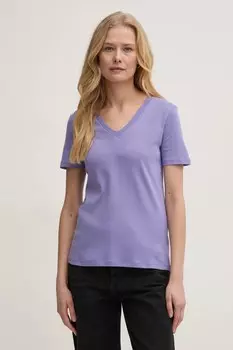 Футболка из хлопка United Colors Of Benetton, фиолетовый