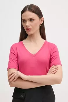 Футболка из хлопка United Colors Of Benetton, розовый