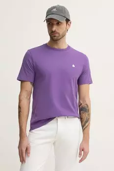 Футболка из хлопка United Colors Of Benetton, фиолетовый