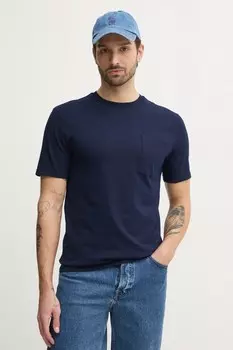 Футболка из хлопка United Colors Of Benetton, темно-синий