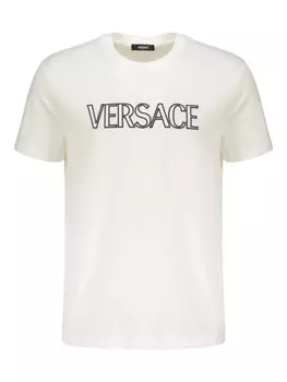 Футболка из хлопка Versace, белый