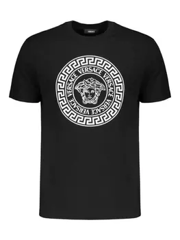 Футболка из хлопка Versace, черный