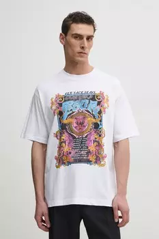 Футболка из хлопка Versace Jeans Couture, белый