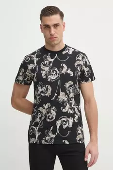 Футболка из хлопка Versace Jeans Couture, черный