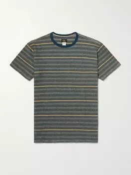 Футболка из хлопка в полоску Harvey RRL, мультиколор