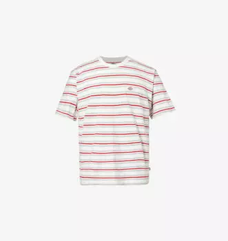 Футболка из хлопка в полоску Льюистаун Dickies, цвет egret