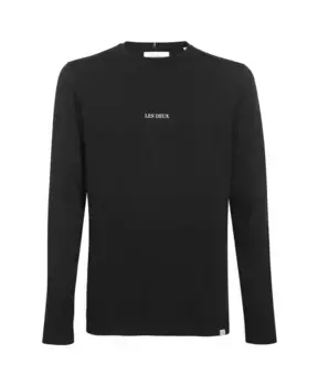 Футболка из хлопка в рубчик Les Deux, черный